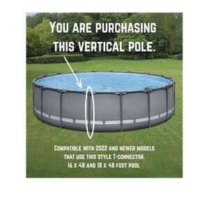 Bestway Steel Pro Max Round Above Ground Pool Vertical Leg Repacement Dark Grey